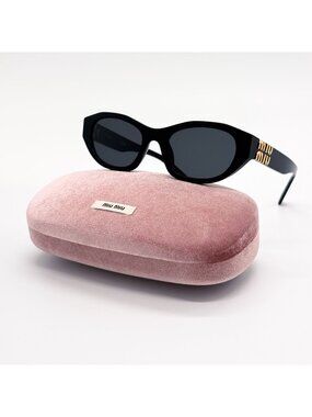 NEW MIU MIU SUNGLASSES MUA03S 16K08Z WOMEN BLACK MU A03S, SMU A03 EYEWEAR